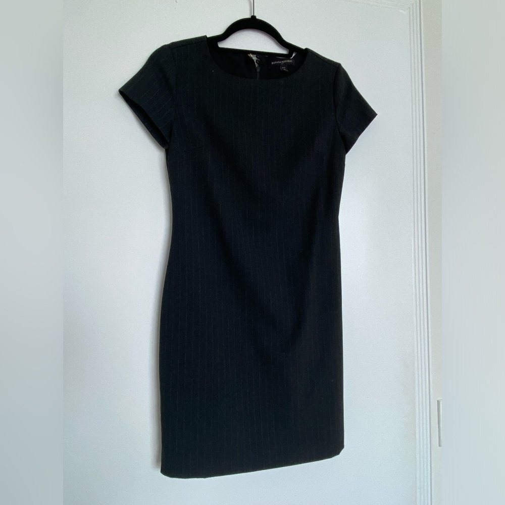 Banana Republic Black Pinstripe Short Dress